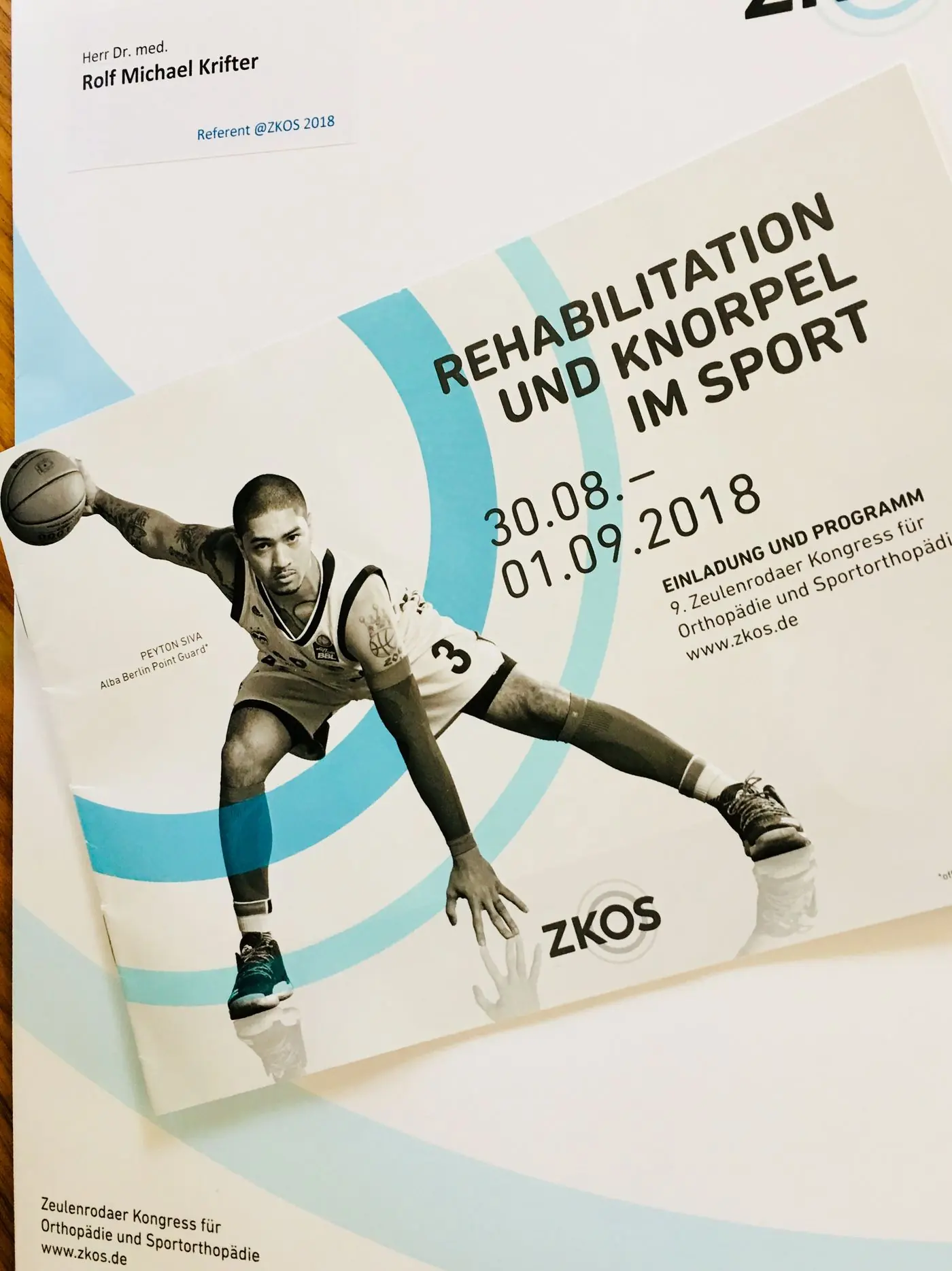 Referent am 9. Zeulenroda Kongress für Sportorthopädie