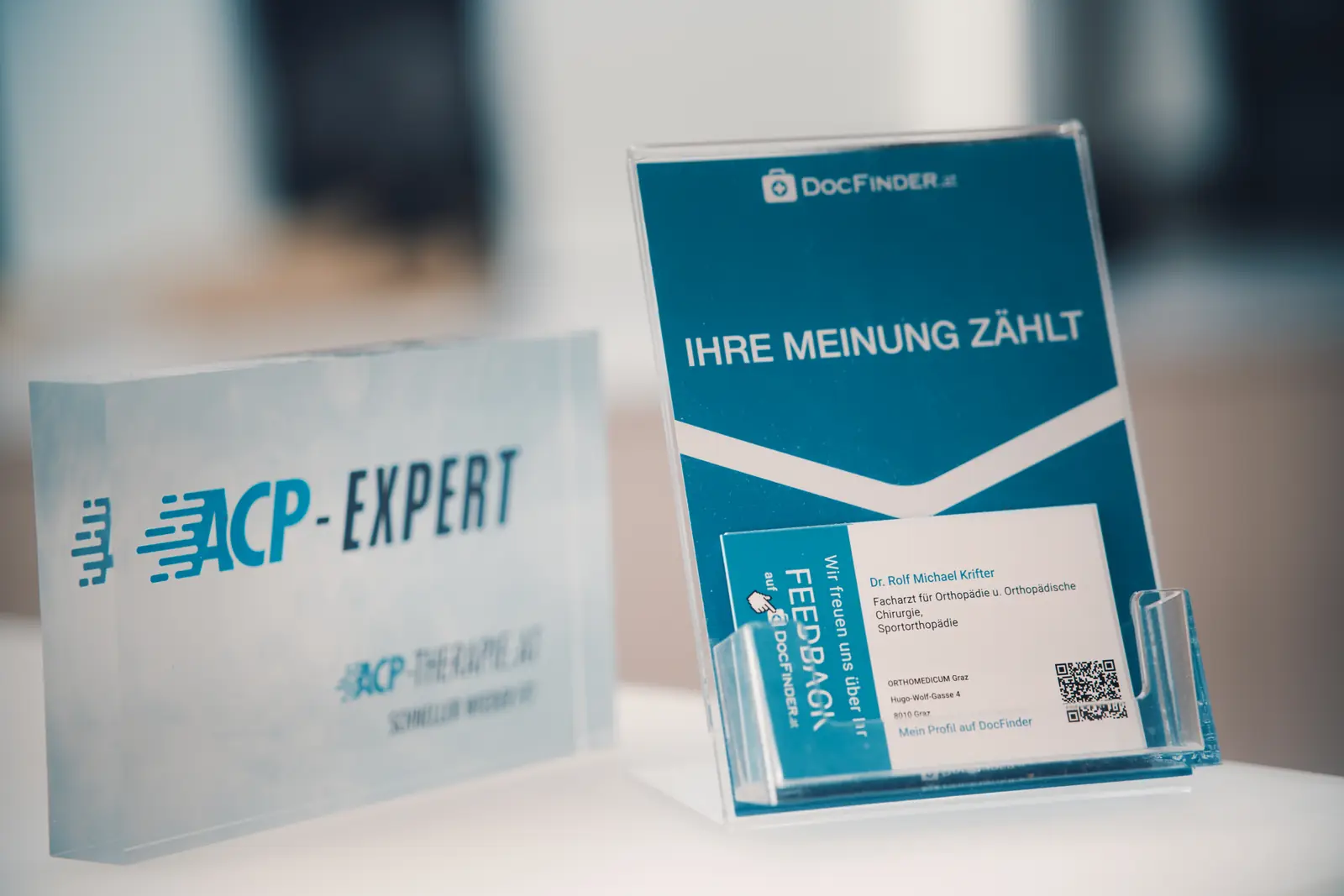 ACP-Expert-Auszeichnung am Empfang